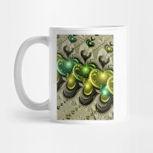 Triple Hearts Fractal Pattern Mug